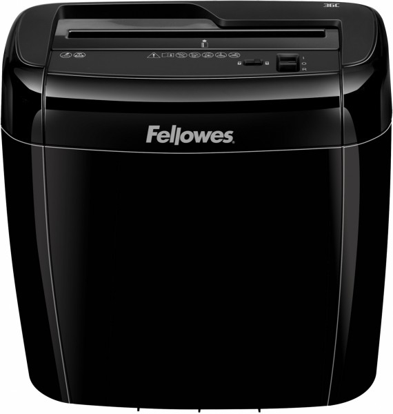 Шредер Fellowes® Powershred® 36C, DIN P-4, 4х40 мм, 6 лст., 12 лтр., Safety Lock Fellowes Powershred 36C