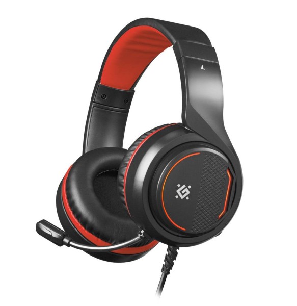 Defender Игровая гарнитура Apex черный+красный, провод 1.8 м