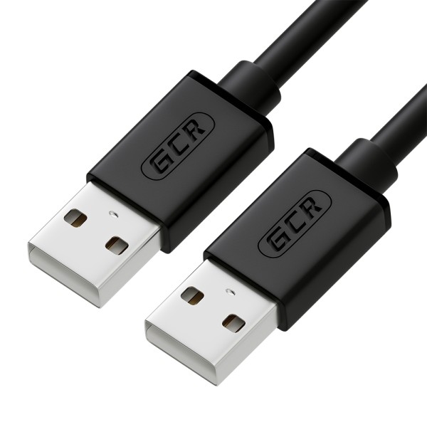 GCR Кабель 0.2m USB 2.0, AM/AM, черный, 28/28 AWG, экран, армированный, морозостойкий, GCR-UM2M-BB2S-0.2m Greenconnect GCR-UM2M-BB2S-0.2m