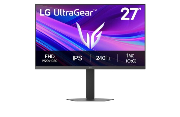 МОНИТОР 27" LG 27G440A-B Black с поворотом экрана (IPS black, 1920x1080, 240Hz, 1ms, 178°/178°, 400 cd/m, 1000:1,+2хHDM)