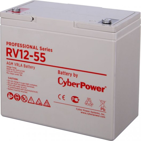Аккумуляторная батарея PS CyberPower RV 12-55 / 12 В 55 Ач CyberPower RV12-55