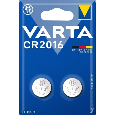Батарейка Varta ELECTRONICS CR2016 BL2 Lithium 3V (6016) (2/20/200) Varta PRIMARY LITHIUM CR2016 (06016101402)