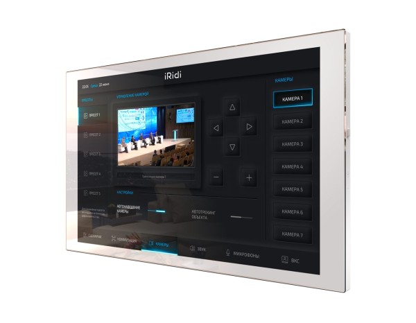 Панель настенная iRidi [Touch Panel P10-mb-W] 10 дюймов (белая) с монтажным коробом