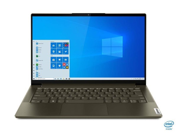 Ноутбук Lenovo YOGA Slim7 14ITL05 14.0" FHD, Intel Core i5-1135G7, 8Gb, 256Gb SSD, no ODD, Win10, зеленый (82A30099RU)