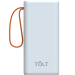 Портативный аккумулятор TOLT Lit KP303 White, 30000mAh, 22,5W, fast charging and PD, white, CCC TOLT KP303 White