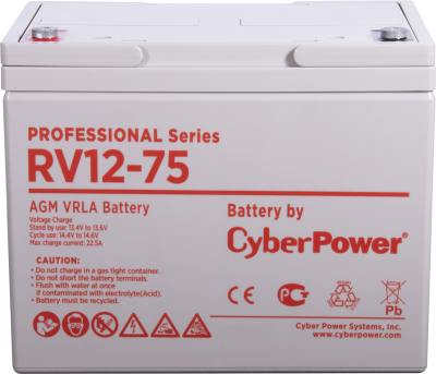 Аккумуляторная батарея PS CyberPower RV 12-75 / 12 В 75 Ач CyberPower Professional Series RV 12-75