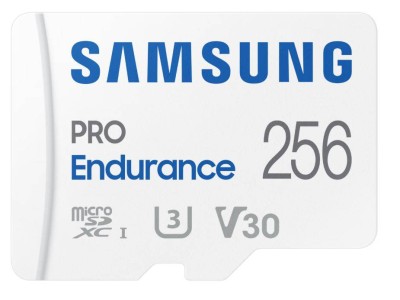 Флеш карта microSD 256GB SAMSUNG PRO Endurancе microSDXC Class 10, UHS-I U3, V30 (SD адаптер) 100MB/s