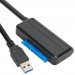Кабель-адаптер USB3.0 ---SATA III 2.5/3,5"+SSD, правый угол, VCOM <CU817> VCOM USB 3.2 Type-AF - SATA III