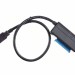 Кабель-адаптер USB3.0 ---SATA III 2.5/3,5"+SSD, правый угол, VCOM <CU817> VCOM USB 3.2 Type-AF - SATA III