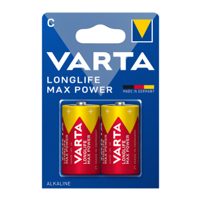 Батарейка Varta LONGLIFE MAX POWER (MAX TECH) LR14 C BL2 Alkaline 1.5V (4714) (2/20/200) VARTA 4714101402