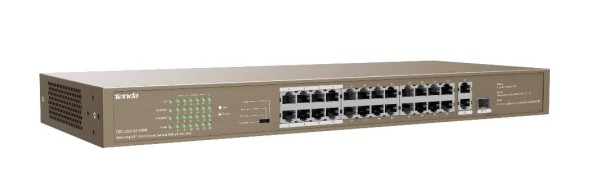 IP-COM F1126P-24-250W Коммутатор неуправляемый PoE, 26 портов, 24x100 Мбит/с, 2x1 Гбит/с, RJ-45/SFP 1x1 Гбит/с