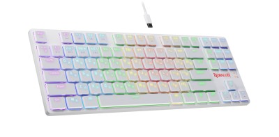 Redragon Механическая клавиатура Anubis RU,RGB,белый,BT+2.4G,тонкая