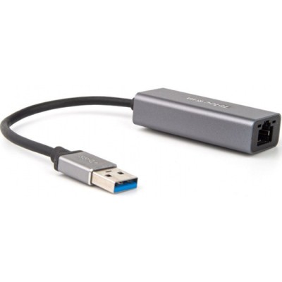 Кабель-переходник USB 3.0 (Am) --> LAN RJ-45 Ethernet 1000 Mbps, Aluminum Shell,Telecom <TU312M>