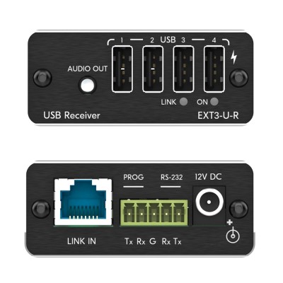 Передатчик и приемник сигналов USB 2.0 и RS?232 по витой паре; поддержка PoC [50-00015690] Kramer EXT3-U-KIT