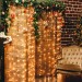 Гирлянда Гирлянда 144LED 220V, 8 режимов, 1,5х1,5м, занавес, тёплый белый