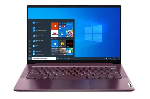 Ноутбук Lenovo YOGA Slim7 14ITL05 14" FHD, Intel Core i5-1135G7, 8Gb, 512Gb SSD, no ODD, Win10, красный (82A3009CRU)