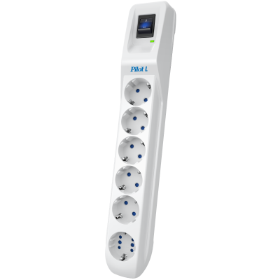 Сетевой фильтр Pilot L GP 6 розеток (5 евро + 1GP) 3 м ZIS Pilot L-6 GP 3M