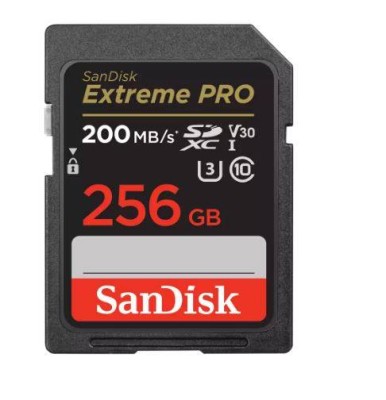 Флеш карта SD 256GB SanDisk SDXC Class 10 V30 UHS-I U3 Extreme Pro 200MB/s