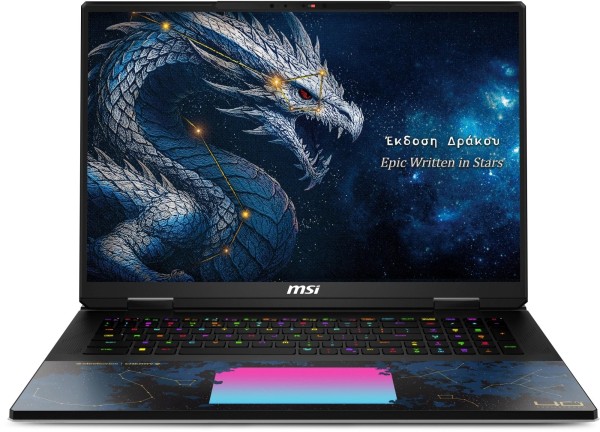 Ноутбук Ноутбук MSI Titan Dragon Edition 18 HX A2WJ-1251RU Core Ultra 9 290HX Plus 96Gb SSD4Tb NVIDIA GeForce RTX 5090 24Gb 18" IPS UHD+ (3840x2400) Windows 11 black WiFi BT Cam (9S7-1824D6-1251)