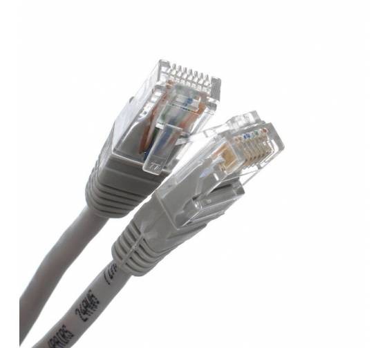 Патчкорд литой "Telecom" UTP кат.5e 50,0м серый