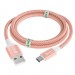 GCR QC Кабель 1.5m MicroUSB, быстрая зарядка, розовый нейлон, AL корпус розовый, белый ПВХ, 28/24 AWG, GCR-52474 Greenconnect USB 2.0 Type-AM - microUSB 2.0 (m) 1.5м