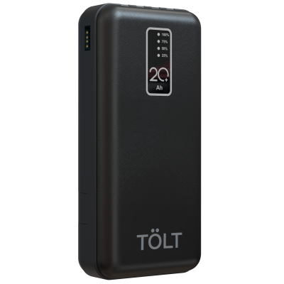 Портативный аккумулятор TOLT Lit K92 Black, 20000mAh, 10W, black, CCC TOLT K92 Black