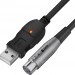 GCR Кабель 3.0m микрофонный USB/XLR черный, GCR-53044 Greenconnect XLR (f) - USB 2.0 Type-AM 3м