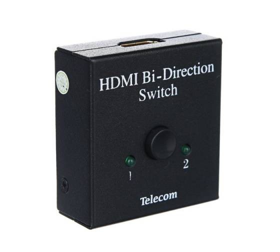 Разветвитель HDMI 2-->1, переключатель HDMI 1-->2, двунаправленный , 4KX60Hz,Telecom <TTS5015>