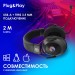 Наушники с микрофоном Oklick HS-L305G черный/красный 2м мониторные оголовье (2060511) Oklick 2060511
