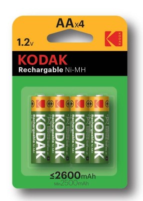 Kodak Аккумуляторы NiMH (никель-металлгидридные) HR6-4BL 2600mAh [KAAHR-4] (80/640/15360), Грузить кратно 4.