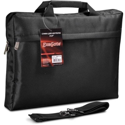 Сумка ExeGate Start S15 Black, черная, полиэстер, для ноутбуков до 15.6"