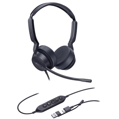 Гарнитура проводная Yealink UH42 Dual UC USB-C/A