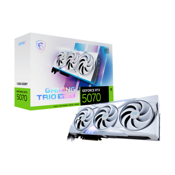 Видеокарта MSI GeForce RTX 5070 12G GAMING TRIO OC WHITE