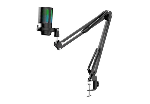 Defender Игровой стрим микрофон Space GMC 550 USB, RGB, стойка, провод 1.8 м