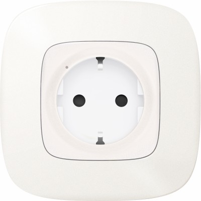 VLN-a ЖЕМ Роз.2К+З 16А умн. Умная розетка Legrand серия Valena Allure with NETATMO, Цвет Жемчуг. С заземлением, 16А, 230В, Управление со смартфона. Рамка в комплекте.
