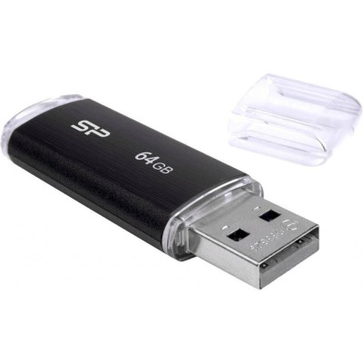 Флеш накопитель 64GB Silicon Power Ultima U02, USB 2.0, Черный