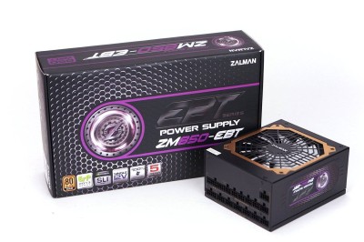 Блок питания Zalman ZM850-EBT <850W, (20+4+4+4) pin, 6x(6+2) pin, 12xSATA, 8xMolex, FDD, 14 см, кабель питания, 92%, Act