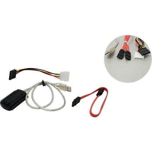 Кабель-адаптер USB2.0 - SATA/IDE (2.5"/3.5") , внешний БП, VCOM <VUS7056>