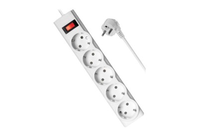 Defender Удлинитель с сетевым фильтром ILS 353 3,0 м, белый, 5 розеток