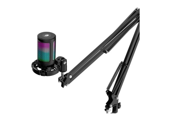 Defender Игровой стрим микрофон Impulse GMC 650 USB, RGB, стойка, провод 1.7 м