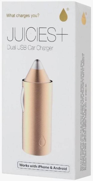 Зарядное устройство Juicies+ JDCC1RG АЗУ Rose Gold  2xUSB (2/1A)