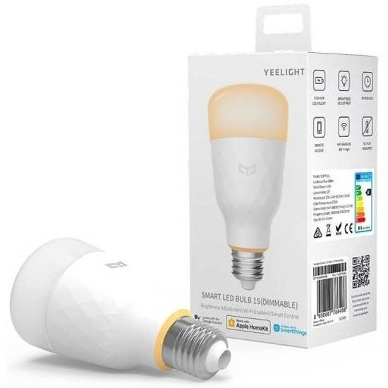 Yeelight YLDP15YL Умная светодиодная лампа Smart LED Bulb 1S (White), Wi-Fi, E27, 8.5Вт, 800лм, 2700K, 220-240В/ 50-60Гц