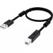 GCR Кабель PROF 1.5m USB 2.0, AM/BM, черный, ферритовые кольца, 28/24 AWG, экран, армированный, морозостойкий, GCR-52078 Greenconnect GCR-52078