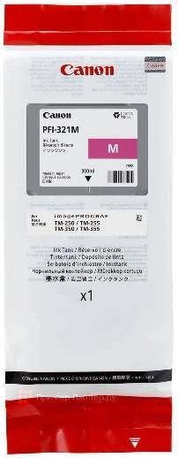 Картридж CANON PFI-321 M пурпурный,  300 мл для Canon imagePROGRAF TM250/TM255/TM350/TM355