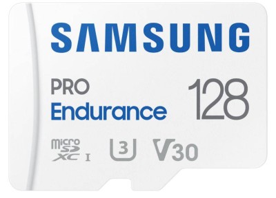 Флеш карта microSD 128GB SAMSUNG PRO Endurancе microSDXC Class 10, UHS-I U3, V30 (SD адаптер) 100MB/s