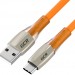 GCR QC Кабель 0.5m TypeC LED, быстрая зарядка, оранжевый TPE, 28/22 AWG, GCR-52520 Greenconnect USB 2.0 Type-AM - USB 2.0 Type-C (m) 0.5м