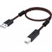 GCR Кабель PROF 1.5m USB 2.0, AM/BM, черно-прозрачный, ферритовые кольца, 28/24 AWG, экран, армированный, морозостойкий, GCR-52414 Greenconnect GCR-52414