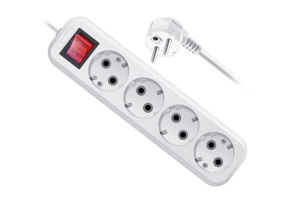 Defender Удлинитель с заземлением L340 16 А, 7 м, заземление, выключатель