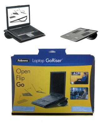 Подставка для ноутбука Fellowes® GO RISER,  для мониторов  до 17", толщина 8 мм, черная.