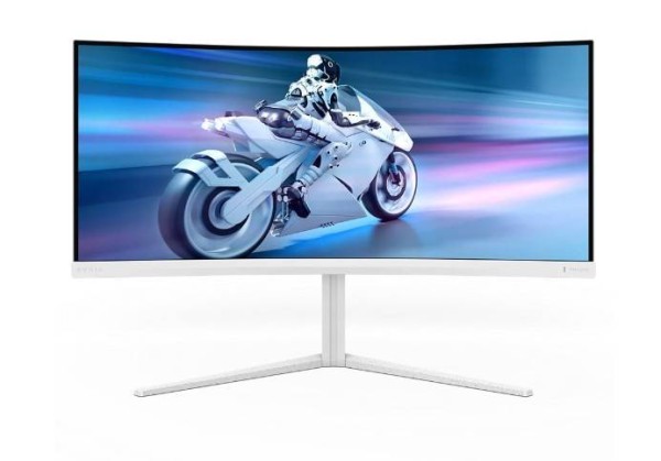 МОНИТОР 34" PHILIPS 34M2C5501A/00 WHITE (VA, изогнутый, 3440x1440, 180Hz, 0.3 ms, 178°/178°, 300 cd/m, 4000:1, +2xHDMI 2